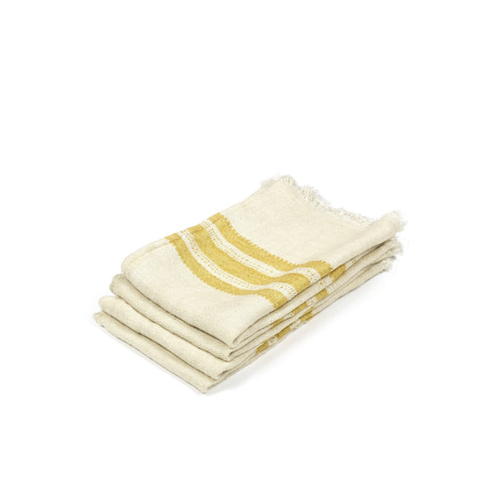 Multicloth Small Mustard Stripe 55x65 and 35x50