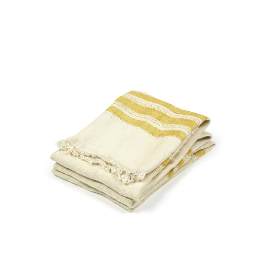 Multicloth Small Mustard Stripe 55x65 and 35x50