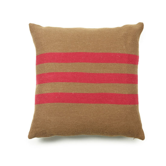 Manitoba Red Stripe Cushion Cover