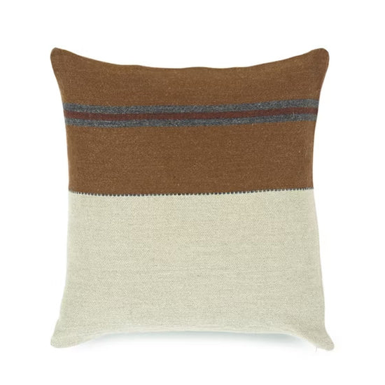 Highland Stripe Leather cushion cover