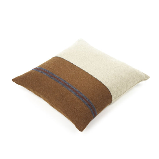 Highland Stripe Leather cushion cover